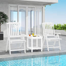 Foldable Patio Chair All-Weather HDPE Outdoor Dining Chair with Armrest by LJGDeals