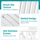 Foldable Patio Chair All-Weather HDPE Outdoor Dining Chair with Armrest by LJGDeals