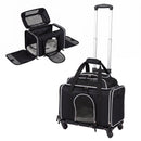 Rolling Pet Carrier with Wheels for Cats and Small Dogs