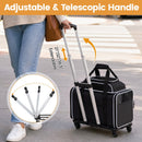 Rolling Pet Carrier with Wheels for Cats and Small Dogs