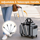 Rolling Pet Carrier with Wheels for Cats and Small Dogs