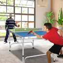 Foldable Ping Pong Table Game Set Mini Table Tennis Table with Adjustable Height-Blue & Green by LJGDeals