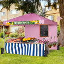 10 x 10 Feet Foldable Commercial Pop-up Canopy with Roller Bag and Banner Strip by LJGDeals