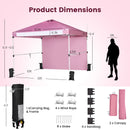 10 x 10 Feet Foldable Commercial Pop-up Canopy with Roller Bag and Banner Strip by LJGDeals