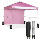 10 x 10 Feet Foldable Commercial Pop-up Canopy with Roller Bag and Banner Strip by LJGDeals
