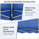 Foldable 10 X 10 Feet Pop up Canopy Tent with Wheeled Bag-Blue