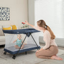 Baby Foldable Playpen with Removable Mattress and Washable Cover by LJGDeals