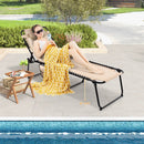 Foldable Recline Lounge Chair with Adjustable Backrest and Footrest by LJGDeals