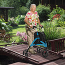 Foldable Rollator Walker with Lightweight Aluminum Frame by LJGDeals