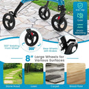 Foldable Rollator Walker with Lightweight Aluminum Frame by LJGDeals