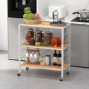 3-Tier Foldable Shelving Unit with Detachable Wheels and Adjustable Shelves by LJGDeals