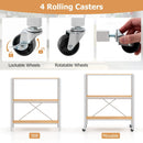 3-Tier Foldable Shelving Unit with Detachable Wheels and Adjustable Shelves by LJGDeals