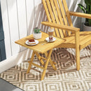 Patio Folding Side Table with X-shaped Legs and Slatted Tabletop by LJGDeals