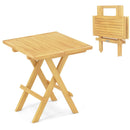 Patio Folding Side Table with X-shaped Legs and Slatted Tabletop by LJGDeals