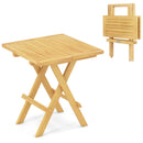 Teak Wood Square Coffee Table with X-shaped Legs and Slatted Tabletop by LJGDeals