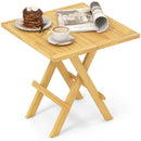 Patio Folding Side Table with X-shaped Legs and Slatted Tabletop by LJGDeals