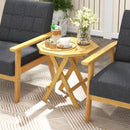 Teak Wood Octagon Coffee Table with X-shaped Legs and Slatted Tabletop by LJGDeals