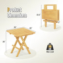 Patio Folding Side Table with X-shaped Legs and Slatted Tabletop by LJGDeals