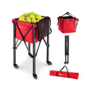 Lightweight Foldable Tennis Ball Teaching Cart with Wheels and Removable Bag by LJGDeals