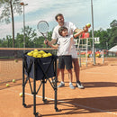 Lightweight Foldable Tennis Ball Teaching Cart with Wheels and Removable Bag by LJGDeals