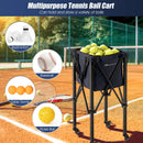 Lightweight Foldable Tennis Ball Teaching Cart with Wheels and Removable Bag by LJGDeals