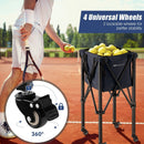 Lightweight Foldable Tennis Ball Teaching Cart with Wheels and Removable Bag by LJGDeals