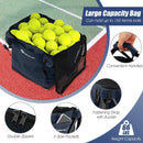 Lightweight Foldable Tennis Ball Teaching Cart with Wheels and Removable Bag by LJGDeals