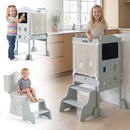 Foldable Toddler Step Stool with Chalkboards 2-Step Stool