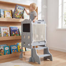 Foldable Toddler Step Stool with Chalkboards 2-Step Stool