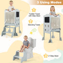 Foldable Toddler Step Stool with Chalkboards 2-Step Stool