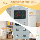 Foldable Toddler Step Stool with Chalkboards 2-Step Stool