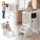 Foldable Toddler Step Stool with Chalkboards 2-Step Stool