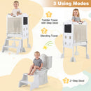 Foldable Toddler Step Stool with Chalkboards 2-Step Stool