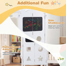 Foldable Toddler Step Stool with Chalkboards 2-Step Stool