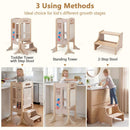 Foldable Toddler Step Stool Wooden Kitchen Standing Tower with 2 by DirectDeals