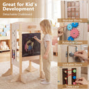 Foldable Toddler Step Stool Wooden Kitchen Standing Tower with 2