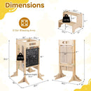 Foldable Toddler Tower with 2-Step Stool and Safety Net for 3+ Years Old by LJGDeals