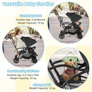 Foldable Twin Tandem Stroller Sit and Stand Double Stroller with Adjustable Handle Bar-Black by LJGDeals