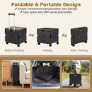 Foldable Utility Cart on 4 Rotate Wheels with Cup Holder by LJGDeals