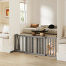 Adjustable 3-Panel Wood Pet Gate - Foldable Dog Fence by LJGDeals