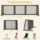 Adjustable 3-Panel Wood Pet Gate - Foldable Dog Fence by LJGDeals