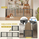 Adjustable 3-Panel Wood Pet Gate - Foldable Dog Fence by LJGDeals