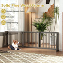 Adjustable 3-Panel Wood Pet Gate - Foldable Dog Fence by LJGDeals