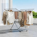 Folding Aluminum Clothes Drying Rack with 2 Side Wings by LJGDeals