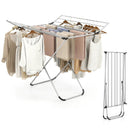 Folding Aluminum Clothes Drying Rack with 2 Side Wings by LJGDeals