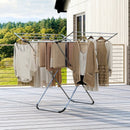 Folding Aluminum Clothes Drying Rack with 2 Side Wings by LJGDeals