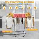 Folding Aluminum Clothes Drying Rack with 2 Side Wings by LJGDeals