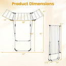 Folding Aluminum Clothes Drying Rack with 2 Side Wings by LJGDeals