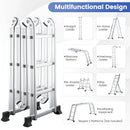 7-in-1 Folding Aluminum Ladder with Anti-Skid Pedal by LJGDeals