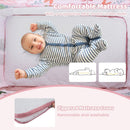 Folding Baby Bassinet Bedside Sleeper with 4 Adjustable Heights-Pink by LJGDeals